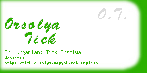 orsolya tick business card